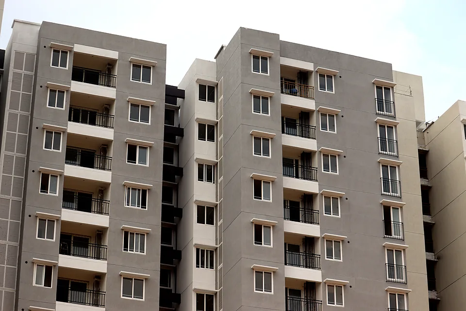 High-rise apartments glazed with EUMAX uPVC sliding windows