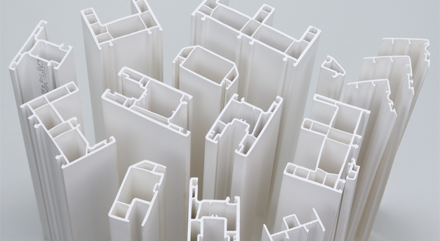 Eumax 60mm sliding uPVC profile section for sliding doors and windows